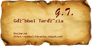 Göbbel Terézia névjegykártya